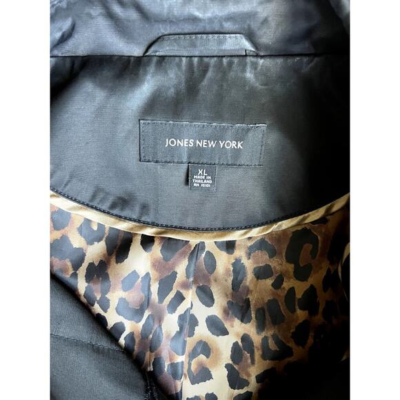Jones New York black trench jacket size XL - Picture 4 of 5